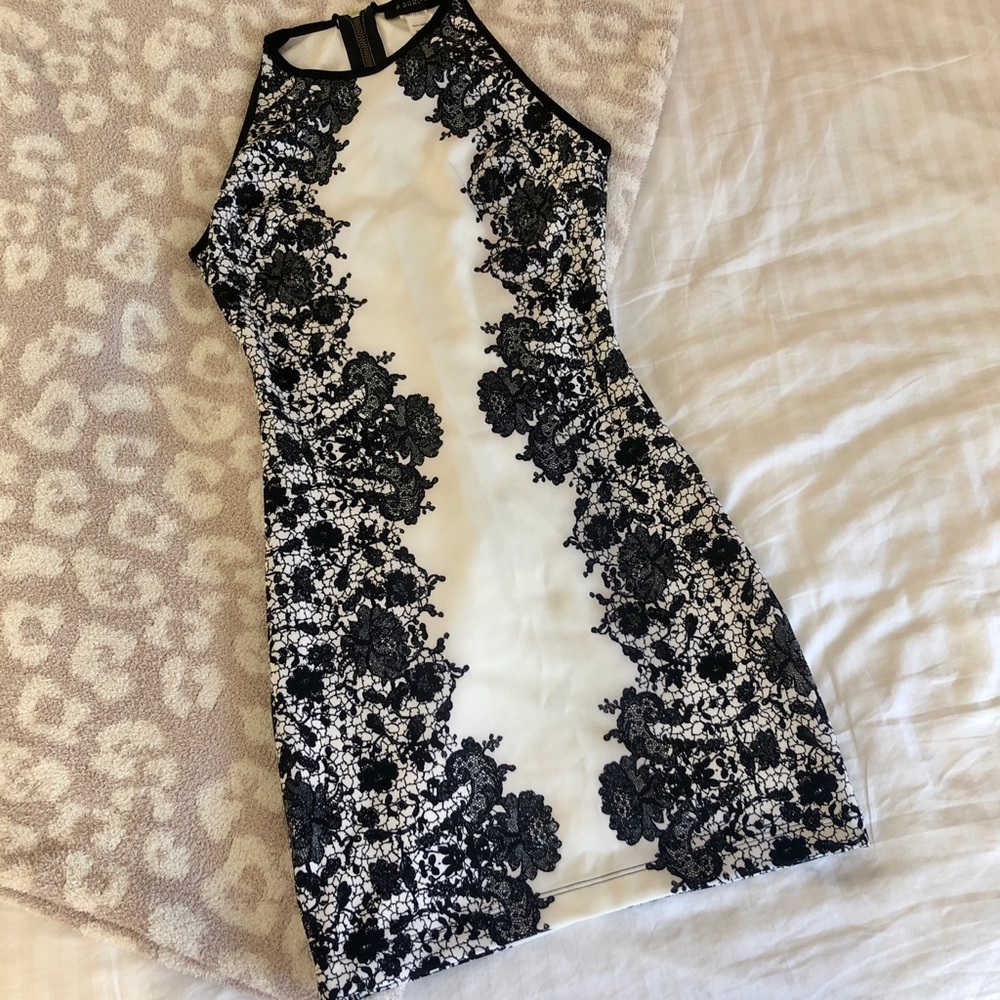 Black and White Lace Dress